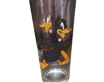 Vintage 1973 Daffy Duck Drinking Glass Looney Tunes Pepsi Collector Series War