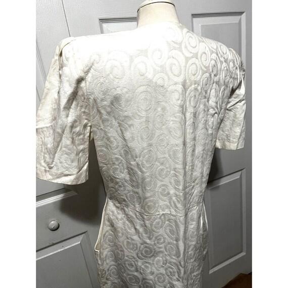 Vintage White Sheath Dress by Impressions Sz 14 S… - image 6