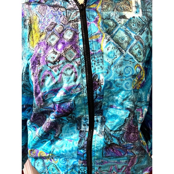 Vintage Colorful Windbreaker by Slade Sz Medium W… - image 3