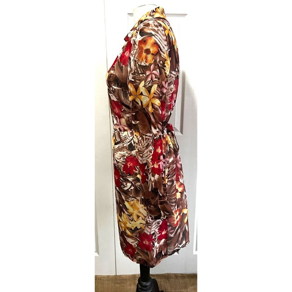 Vintage Selene Sport Floral Wrap Dress Sz Large B… - image 7