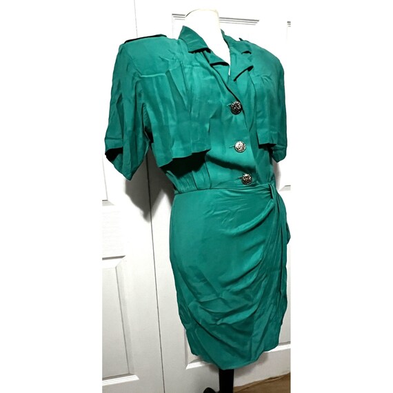 Vintage Shift Dress Teal Sz 9/10 by Scarlett Wome… - image 6
