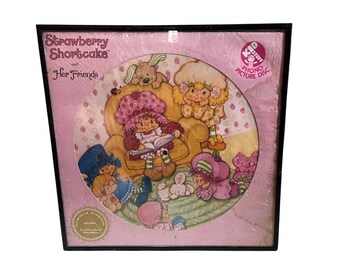 Strawberry Shortcake & Friends Limited Edition Phono Bild Disc Sammlerstück gerahmt Kid Sachen