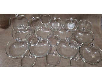 Vintage Hazel Atlas Apple Shaped Bowl & Saucer Set Dessert Dining 20-Piece Set