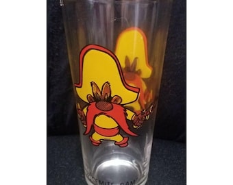 Vintage Warner Bros 1973 Yosemite Sam Drinking Glass Pepsi Collector Series