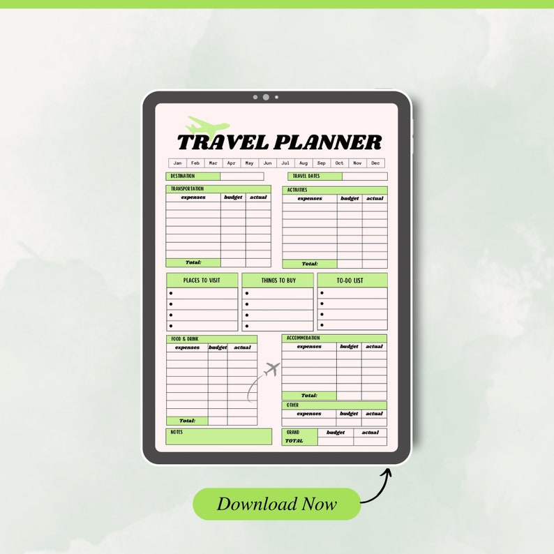 Ultimate Travel Planner Printable, Trip Planner, Vacation, Roadtrip ...