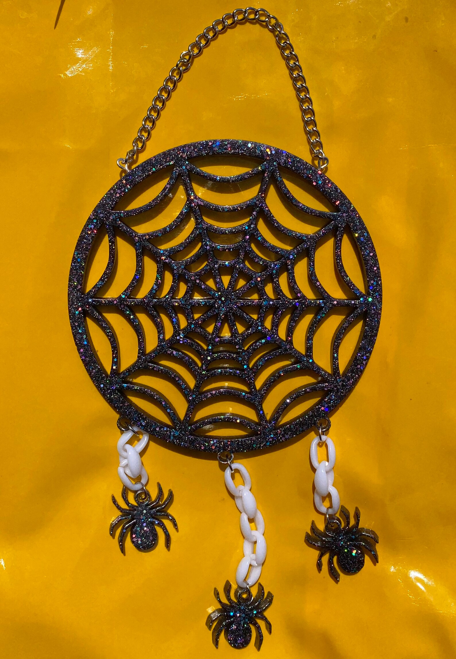 Sparkly Spider Web Wall Hanging Spider Web Dream Catcher | Etsy