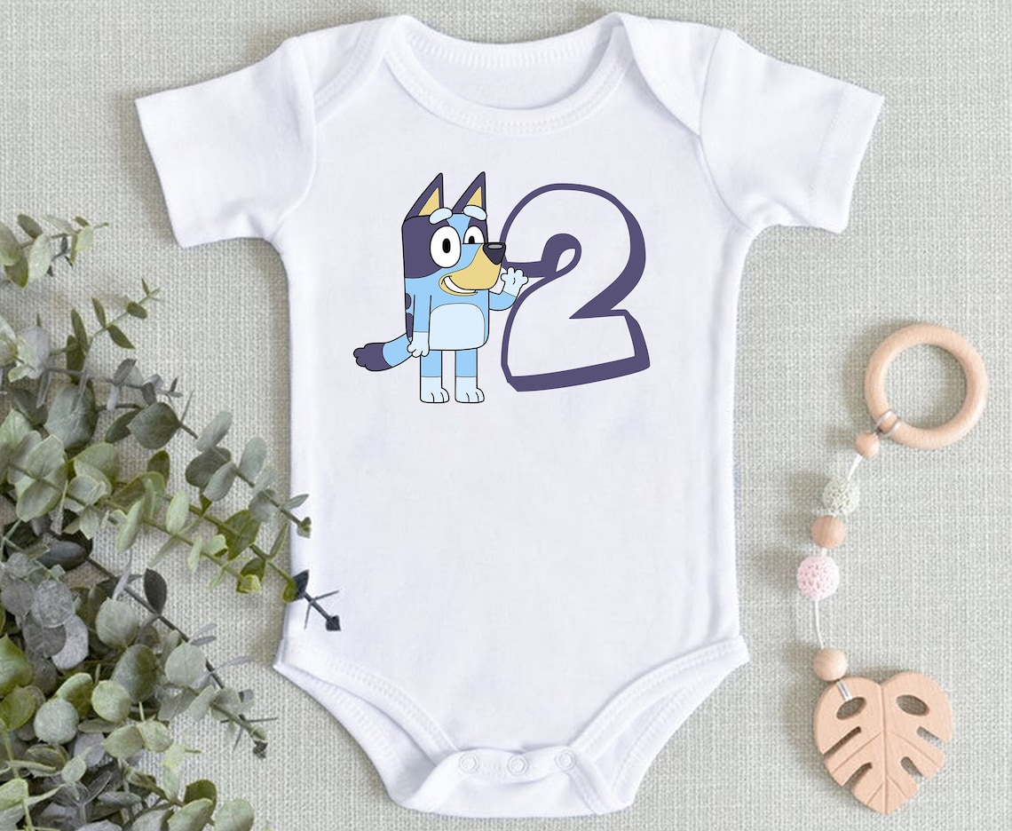Bluey Cute Onesie Custom Bluey Onesie Birthday Gift For Your Etsy