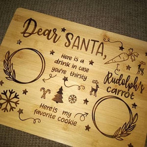 Santa cutting board for those Santa cookies.