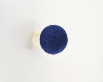 Royal blue wall hook; decorative wall hook; minimalist and modern wall hook; colorful hook for wall; hat hook; unique coat hook