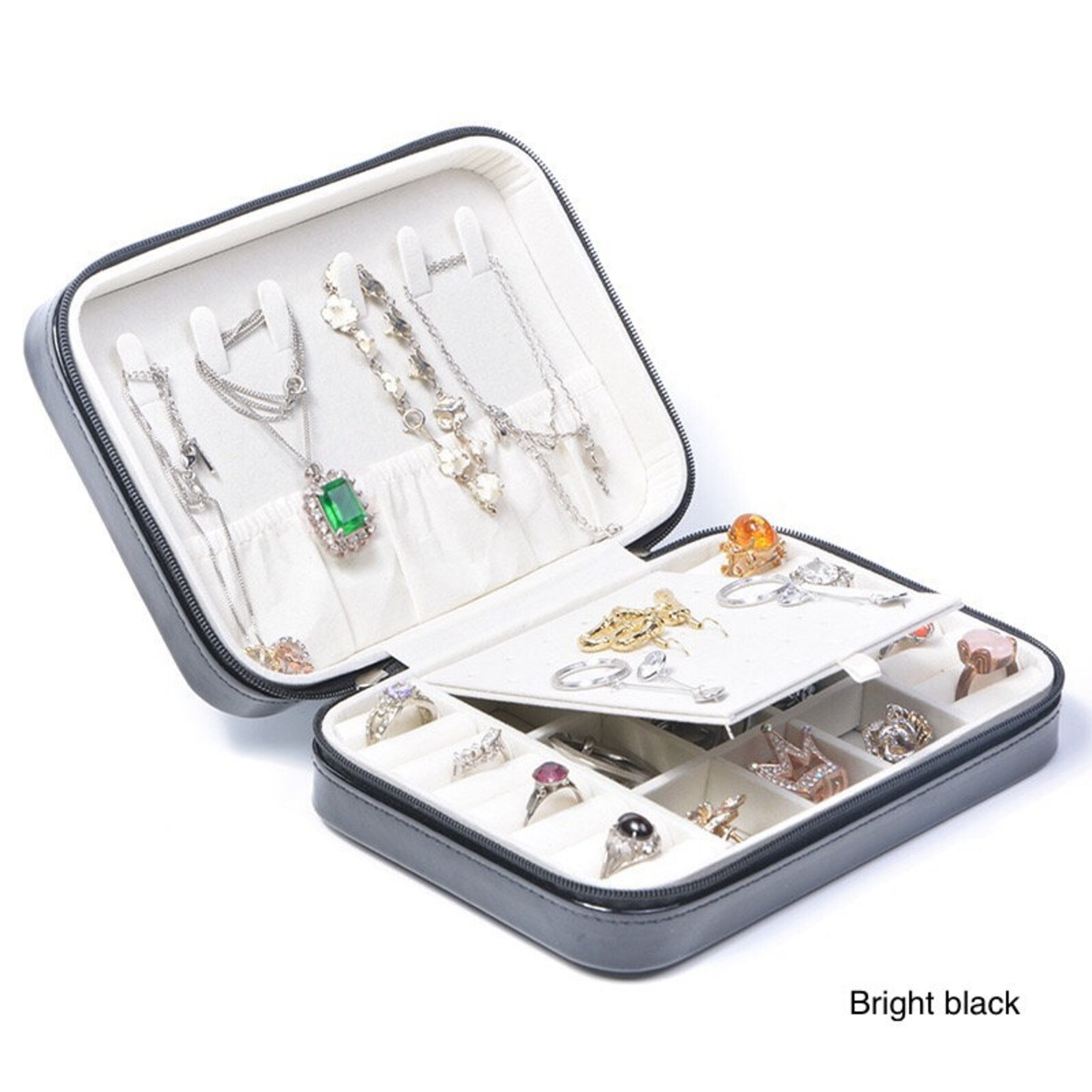 Small travel jewelry box zipper portable storage box Etsy