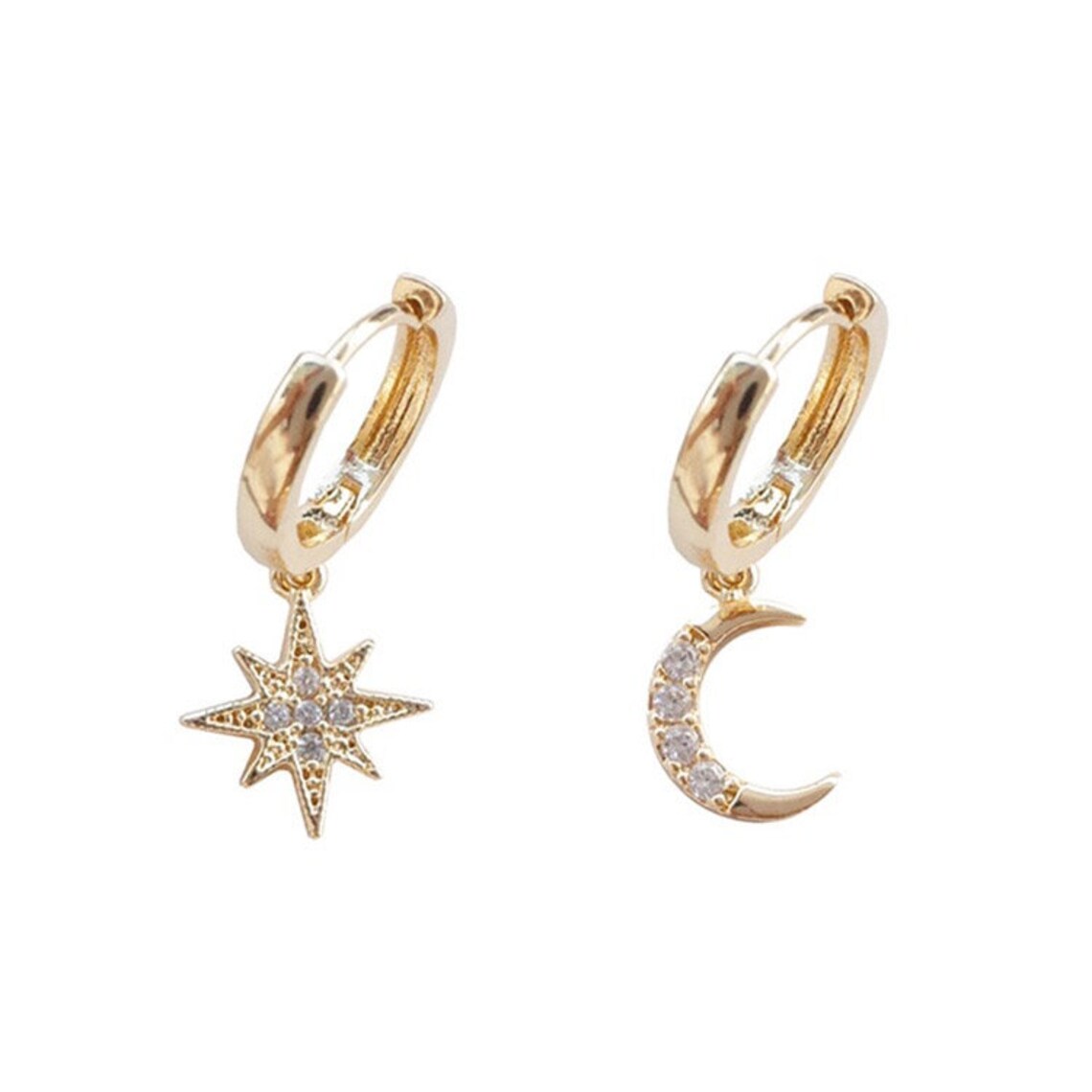 Cute moon earrings Clearance