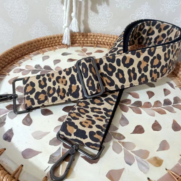 5cm wide crossbody strap wallet-shoulder bag strap-guitar strap-leopard print strap-handbag strap shoulder strap replacement wallet strap