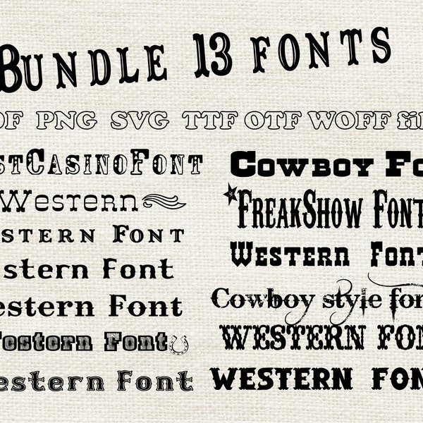 Western Font - Etsy