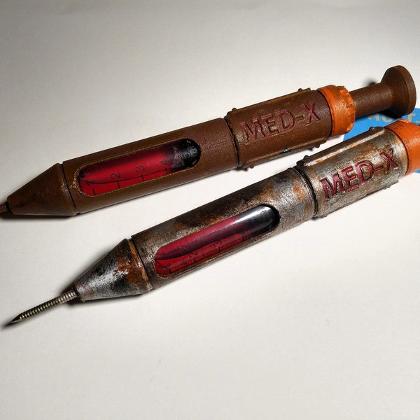 Replica Calmex, Med-X Prop from Fallout, tranquilizer with an identical appearance to Med-X rusty edition, rust imitation