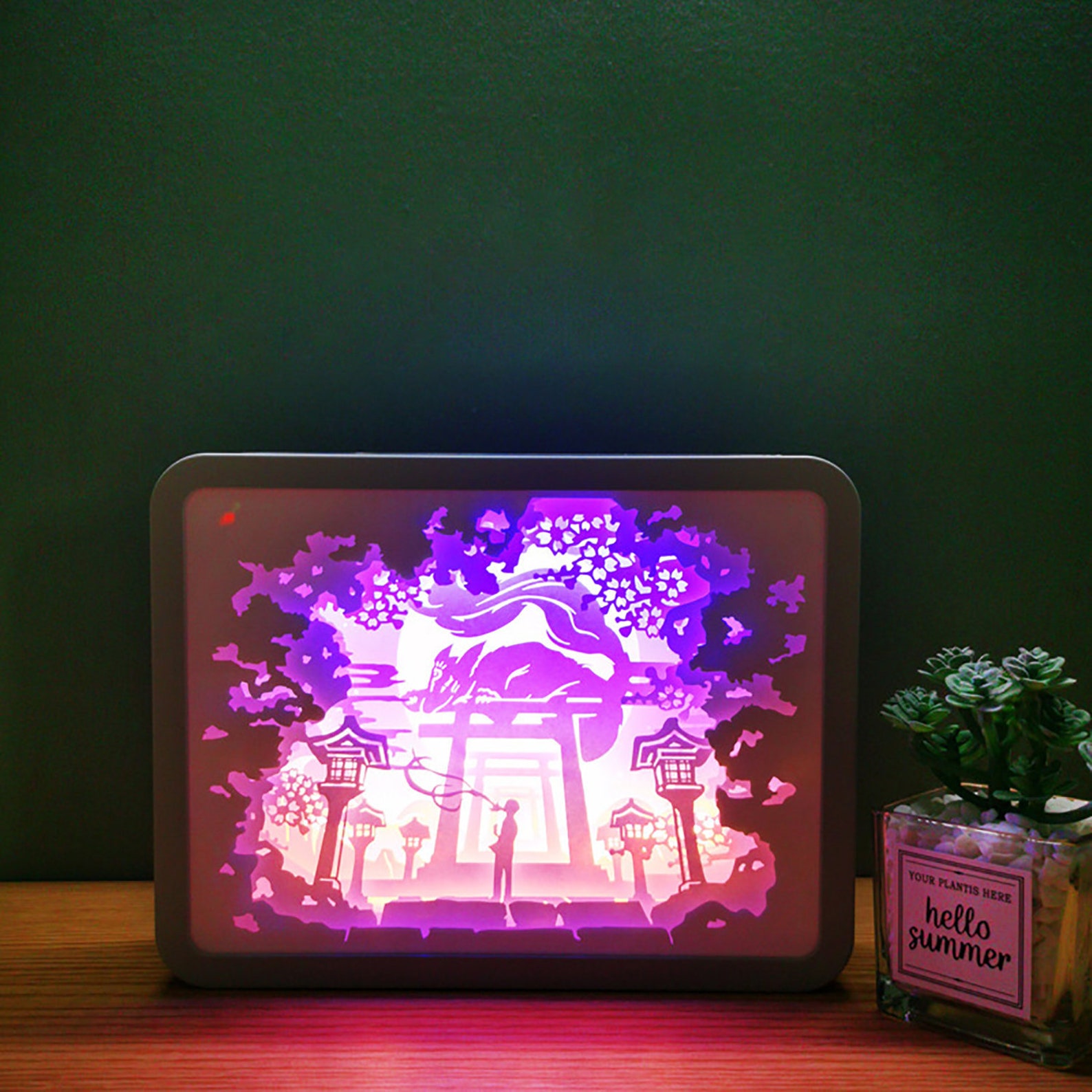 Anime Paper Light Box Shadow Box 3D Paper Cut Light Boxes Etsy