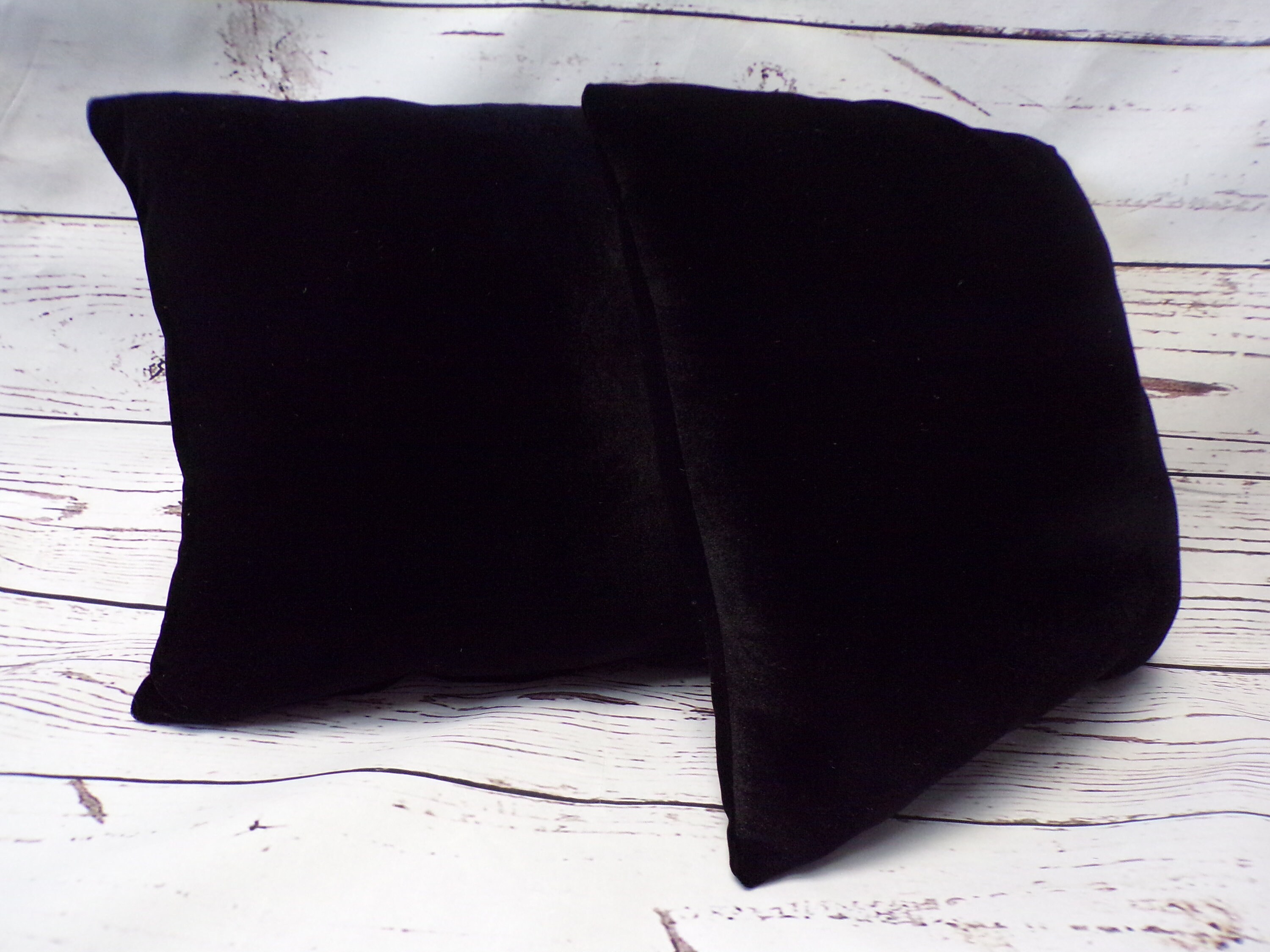 Black Velvet Decorative Pillows Black Accent Pillows Black Etsy