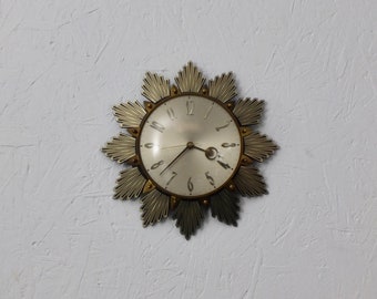 Sunburst Wall Clock Etsy