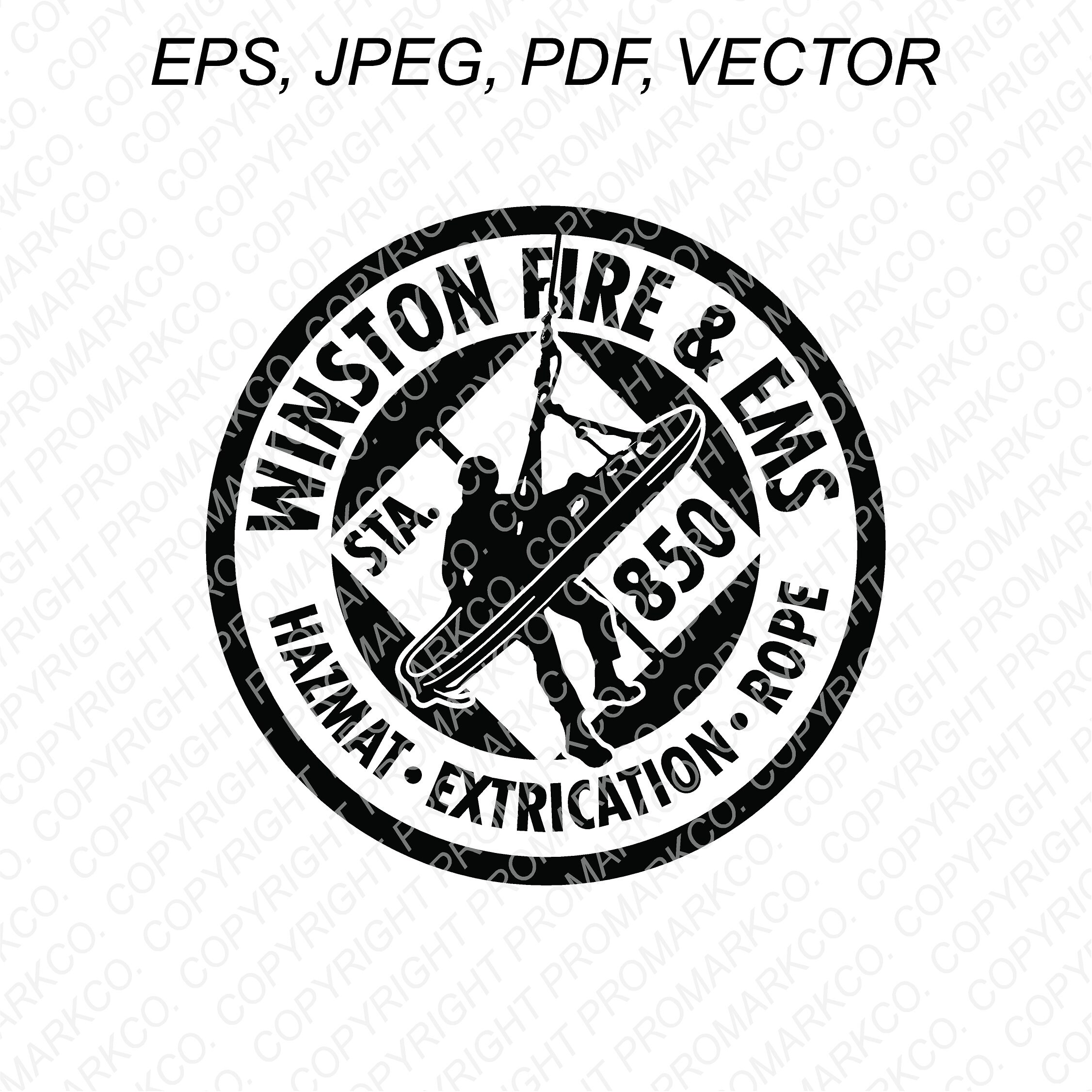 Fire, Rescue, Rope Rescue, Hazmat, Vector Graphic for Vinyl Cutting and ...