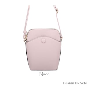 Small Crossbody Cell Phone Purse with Adjustable Shoulder Strap Nude