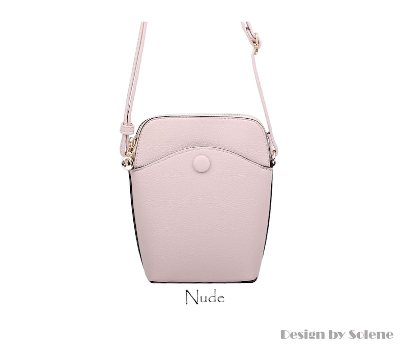 Small Crossbody Cell Phone Purse with Adjustable Shoulder Strap Nude