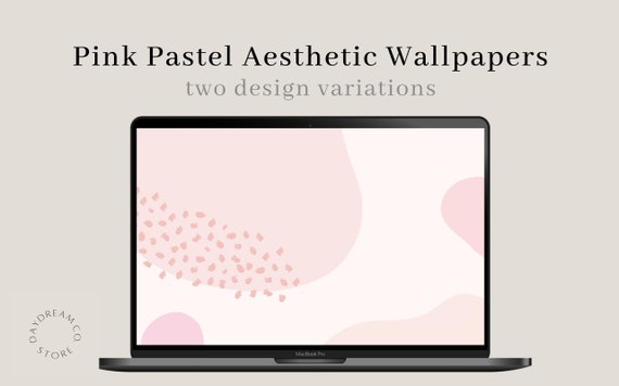 Aesthetic minimal cute pastel pink wallpaper with abstract