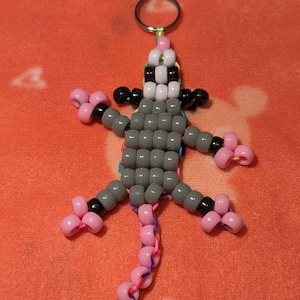 Opossum Bead Buddy | Beaded Opossum Keychain