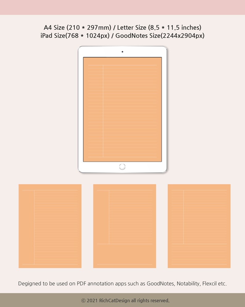 Goodnotes Template, Basic Note Bundle, Digital Note Taking Template ...