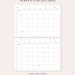 Undated Planner Template, A5 Undated Monthly Planner, A5 Horizontal ...