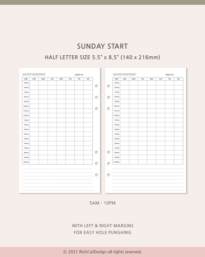 Half Weekly Hourly Planner Printable - Il 794xN.3139709494 7vhs 