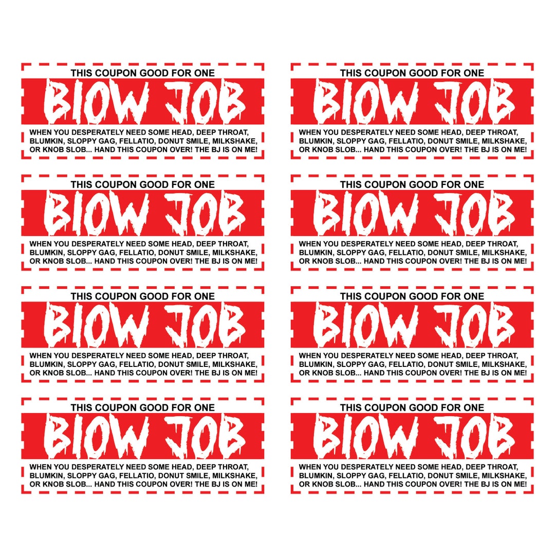 Blow Job Coupons for Him, Husband, Boyfriend, Romance, Valentine's ...