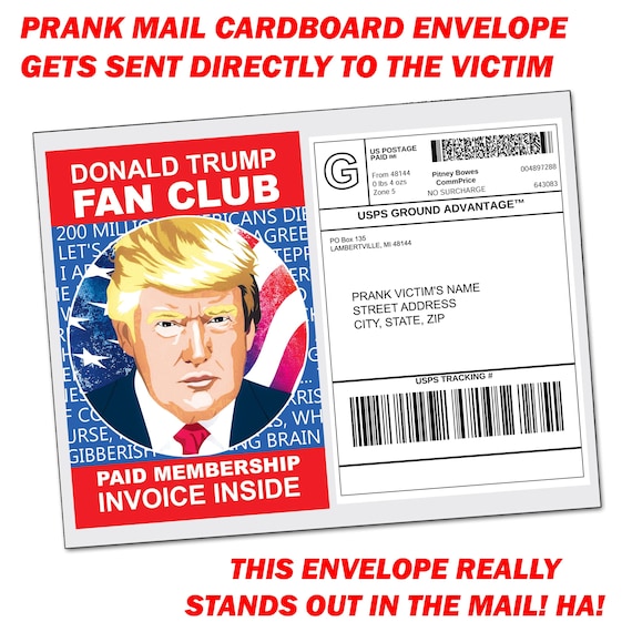 Donald Trump Fan Club Prank Mail: Anonymous Gag Gift - Etsy
