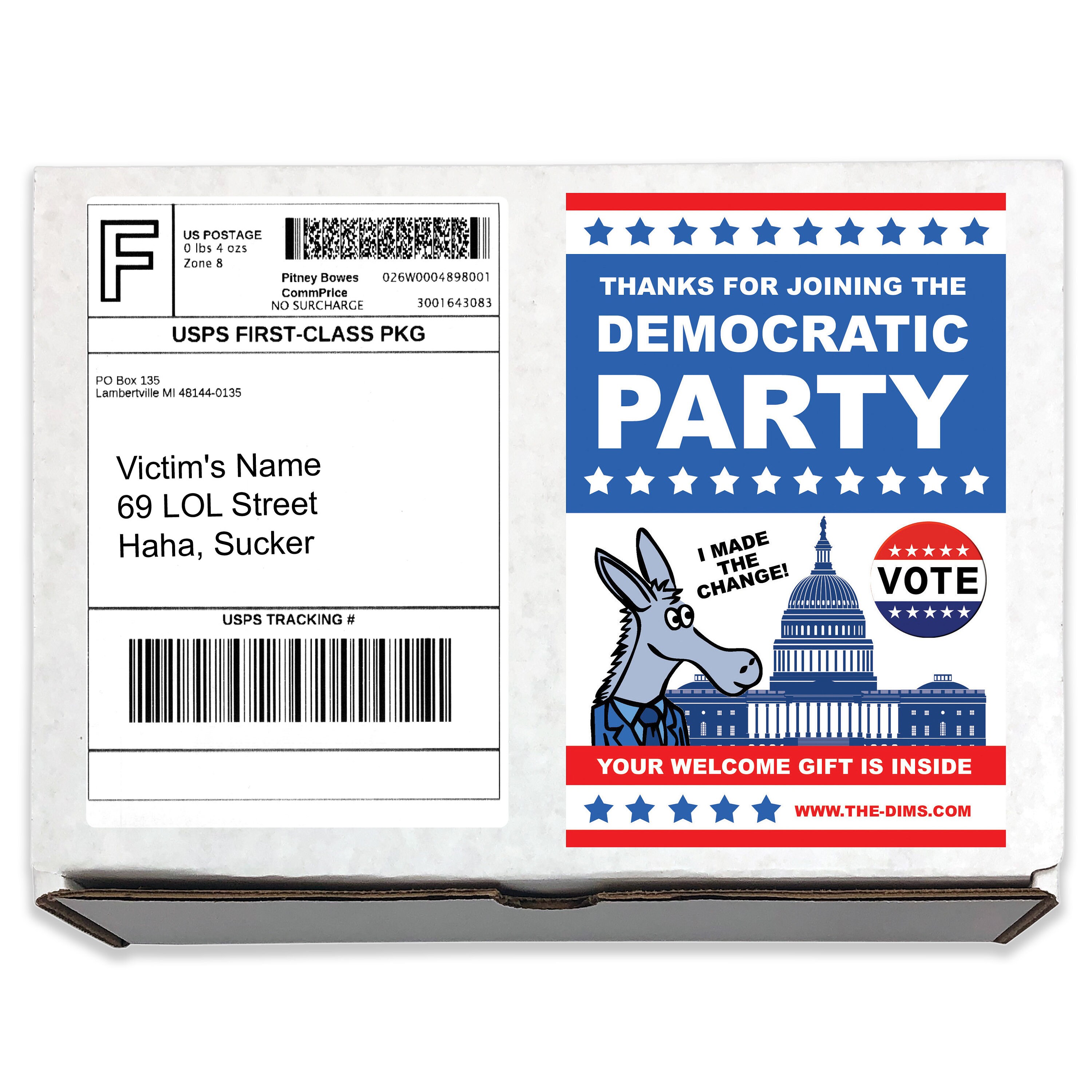 Democratic Party Prank Box: Anonymous Gag Gift