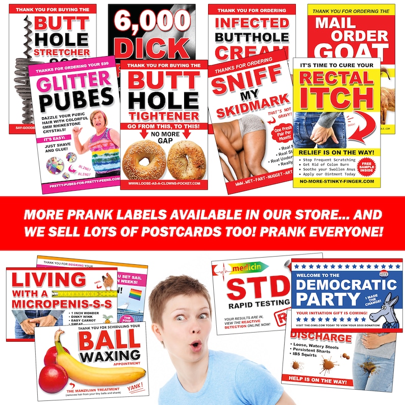 Funny Prank Labels: 10-piece DIY Gag Gift Fun - Etsy