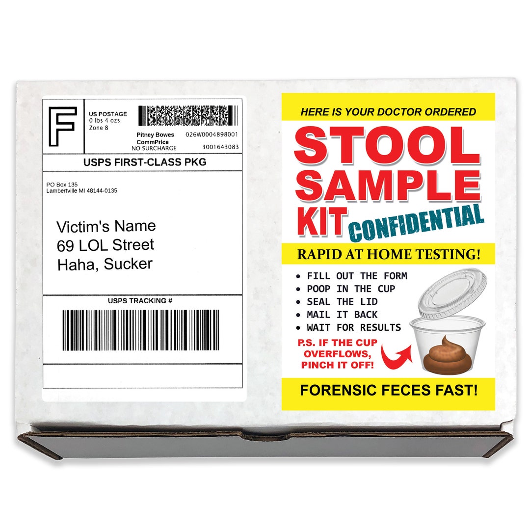 Prank Mail Stool Sample Fake Joke Prank Box Funny Gag Gets Sent
