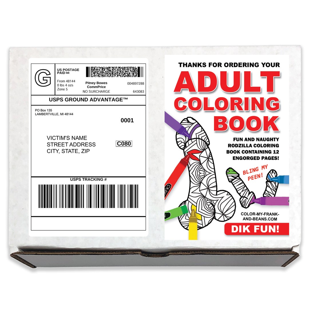 Adult Coloring Book Prank Box Gag Gift Mail Joke Fun Prank Gets Sent