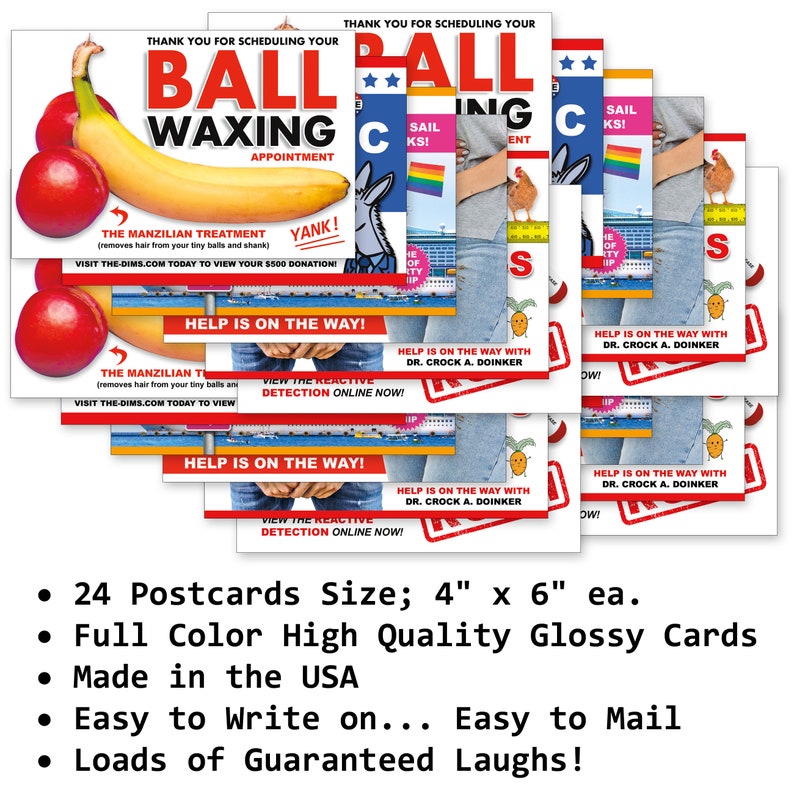 24 Prank Postcards Totally Embarrassing Variety Pack Sent to - Etsy