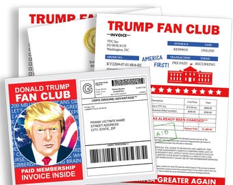 Donald Trump Fan Club Prank Mail: Anonymous Gag Gift