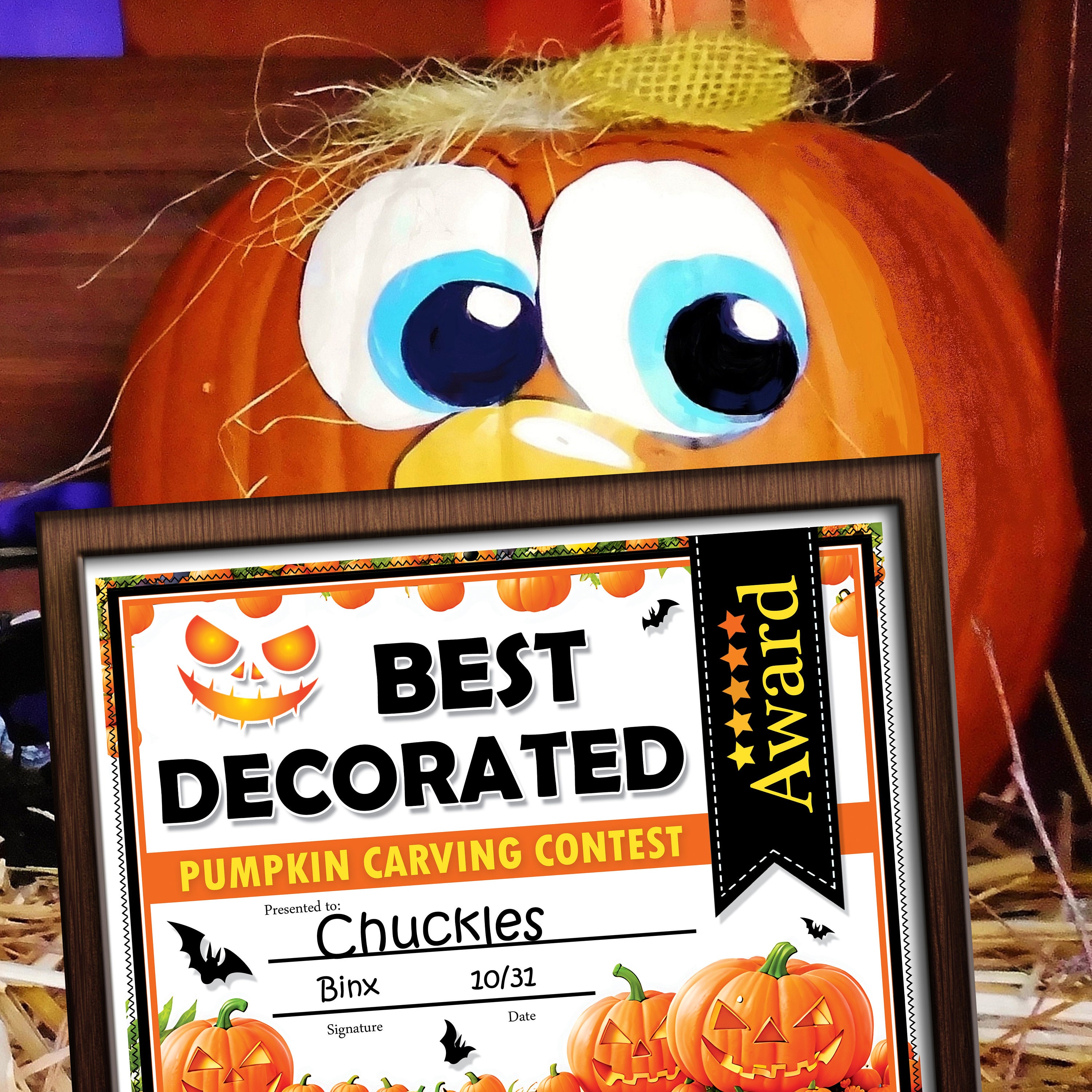 Pumpkin Carving Contest Awards: 30 Printable Certificates (digital ...