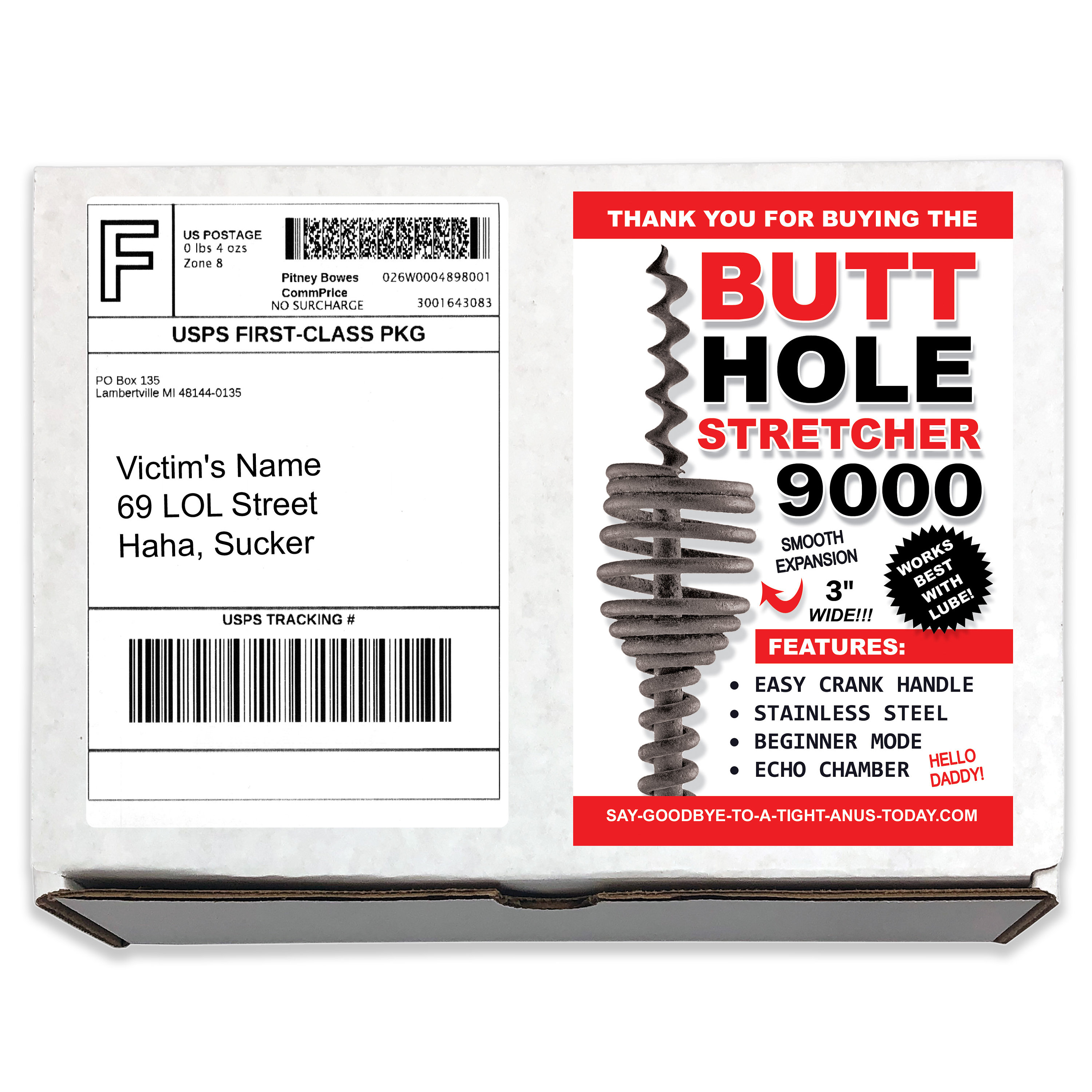 Butthole Mail Prank Box