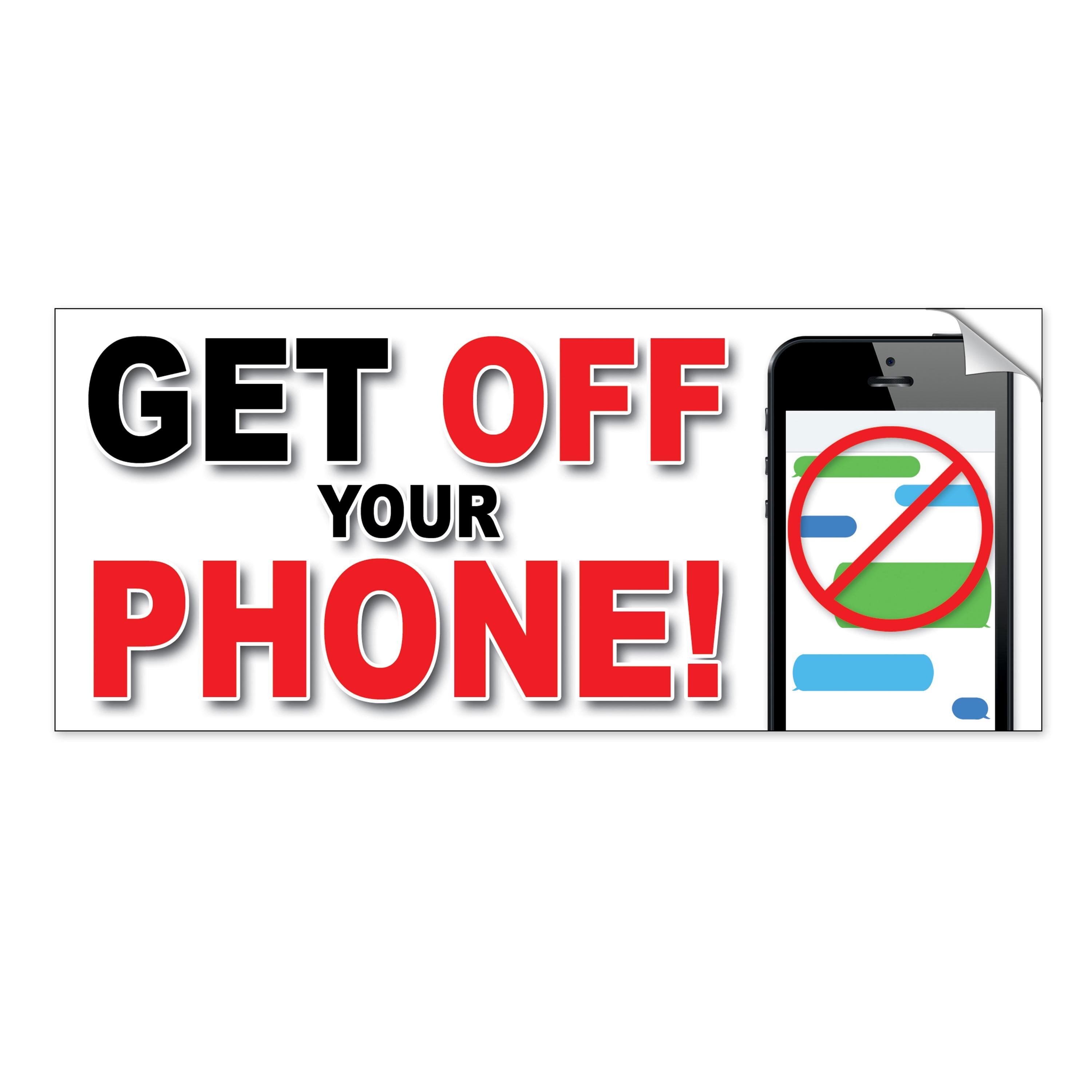 Get off Your Phone Sticker - Etsy