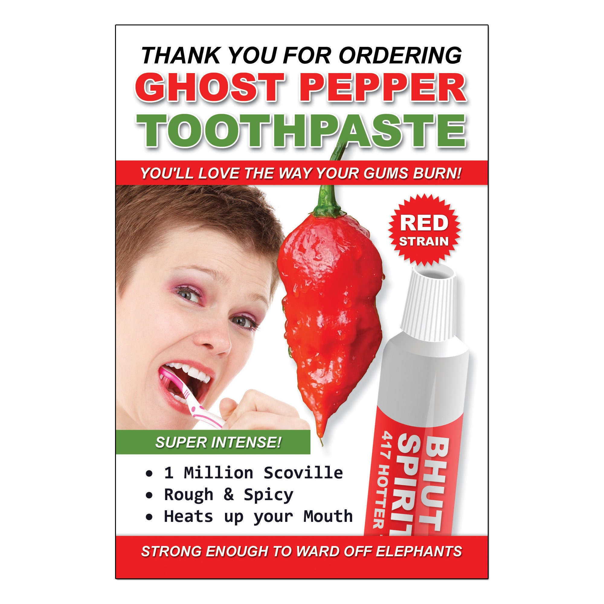 Prank Mail Ghost Pepper Toothpaste Prank Box Gag Gift | Etsy