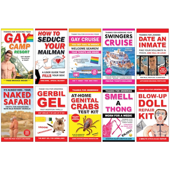 Funny Prank Labels: 10-Piece DIY Gag Gift Fun