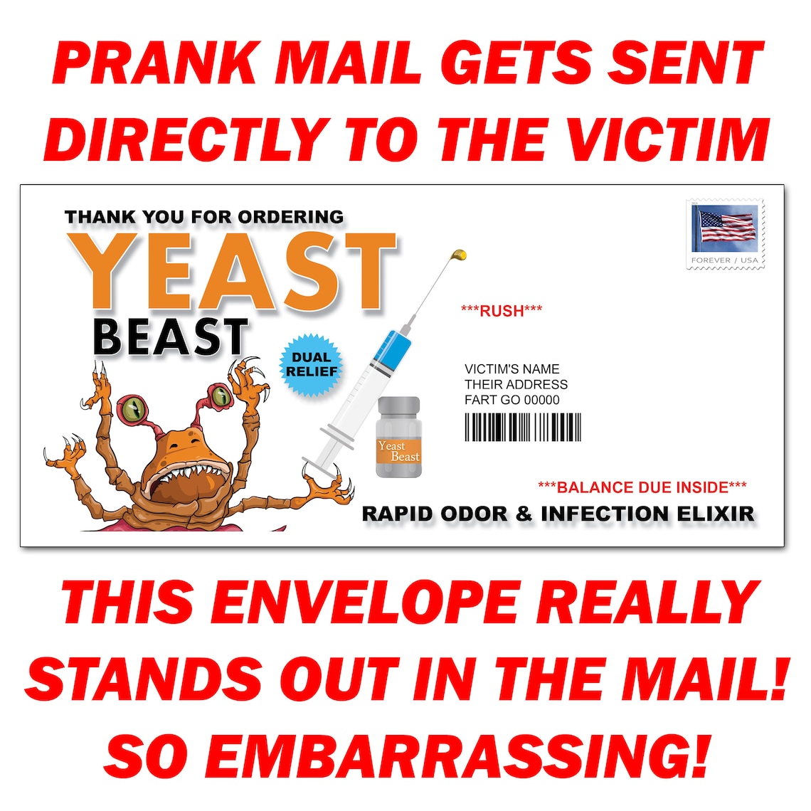 Prank Mail Yeast Beast Elixir Embarrassing Prank Envelope Etsy