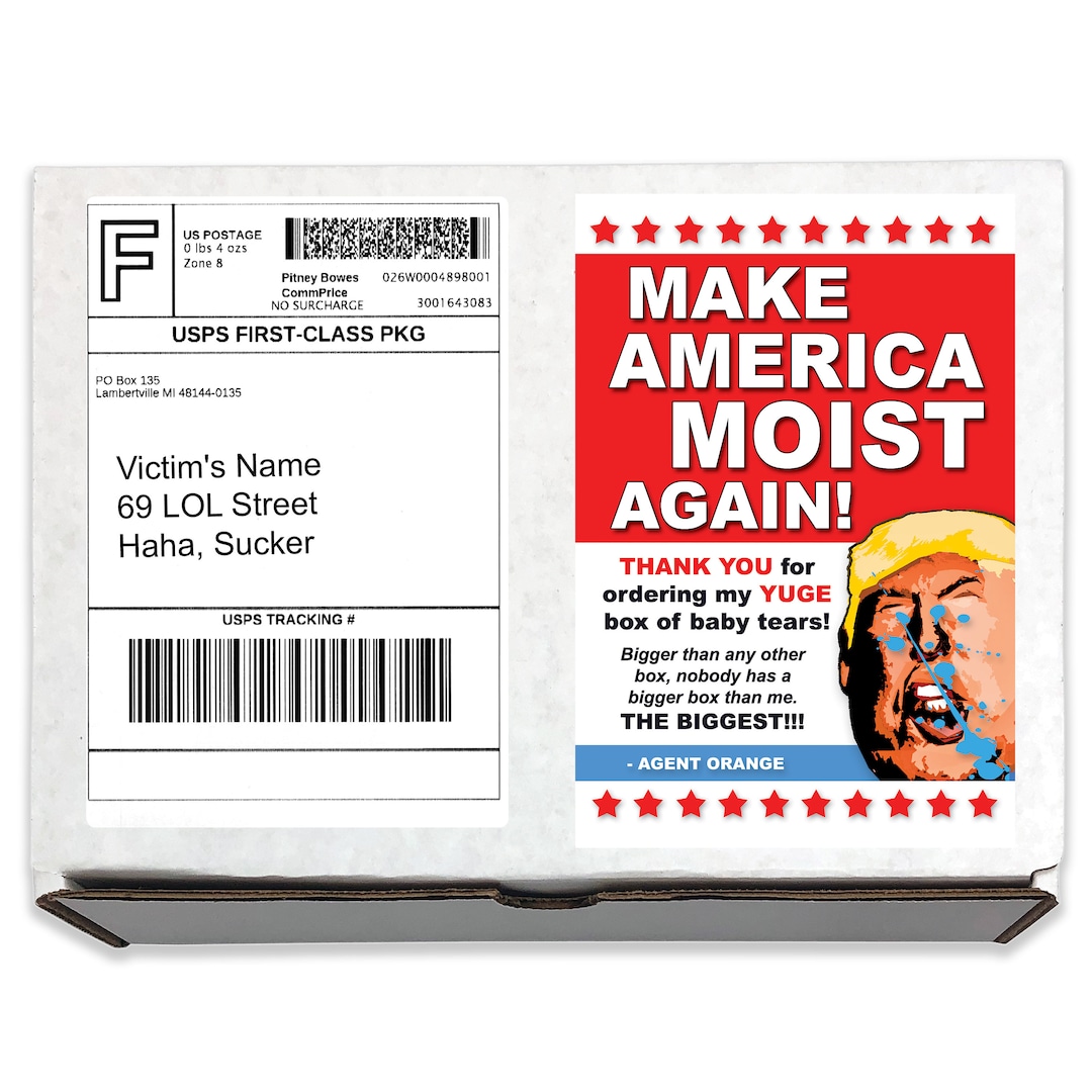 Make America Moist Again Prank Box Funny Gag Gift Gets Mailed