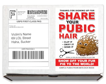 Pubic Hair Prank Mail Box: Gag Gift Sent Anonymously