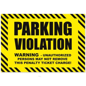 20 Prank Fake Parking Violation Cards, leave them under Vehicle Wipers of Bad Drivers!