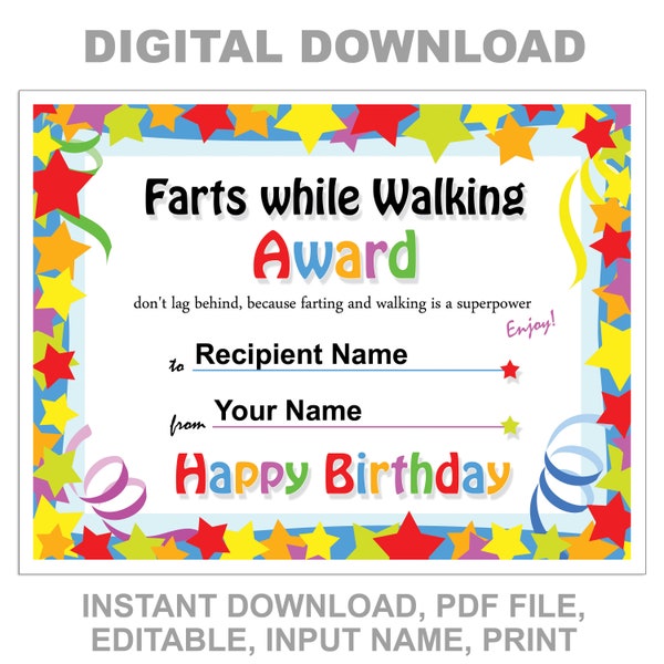 Birthday Gag Printables - Etsy UK