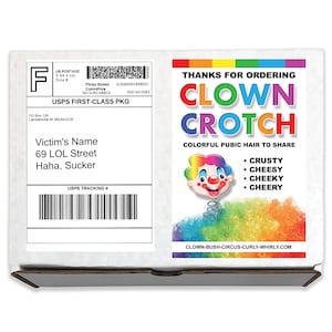 Clown Crotch Prank Mail: Anonymous Gag Gift Box
