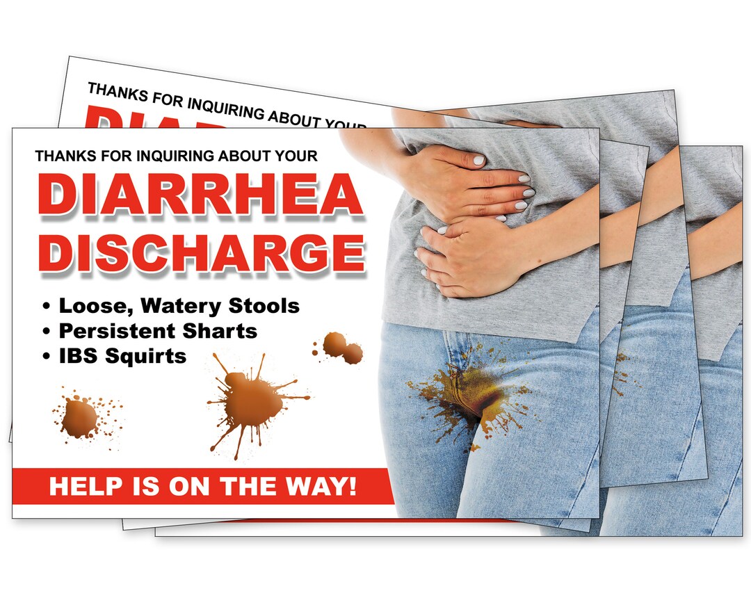 4 Pack Prank Postcards Diarrhea Discharge IBS Jokes Sent to Etsy