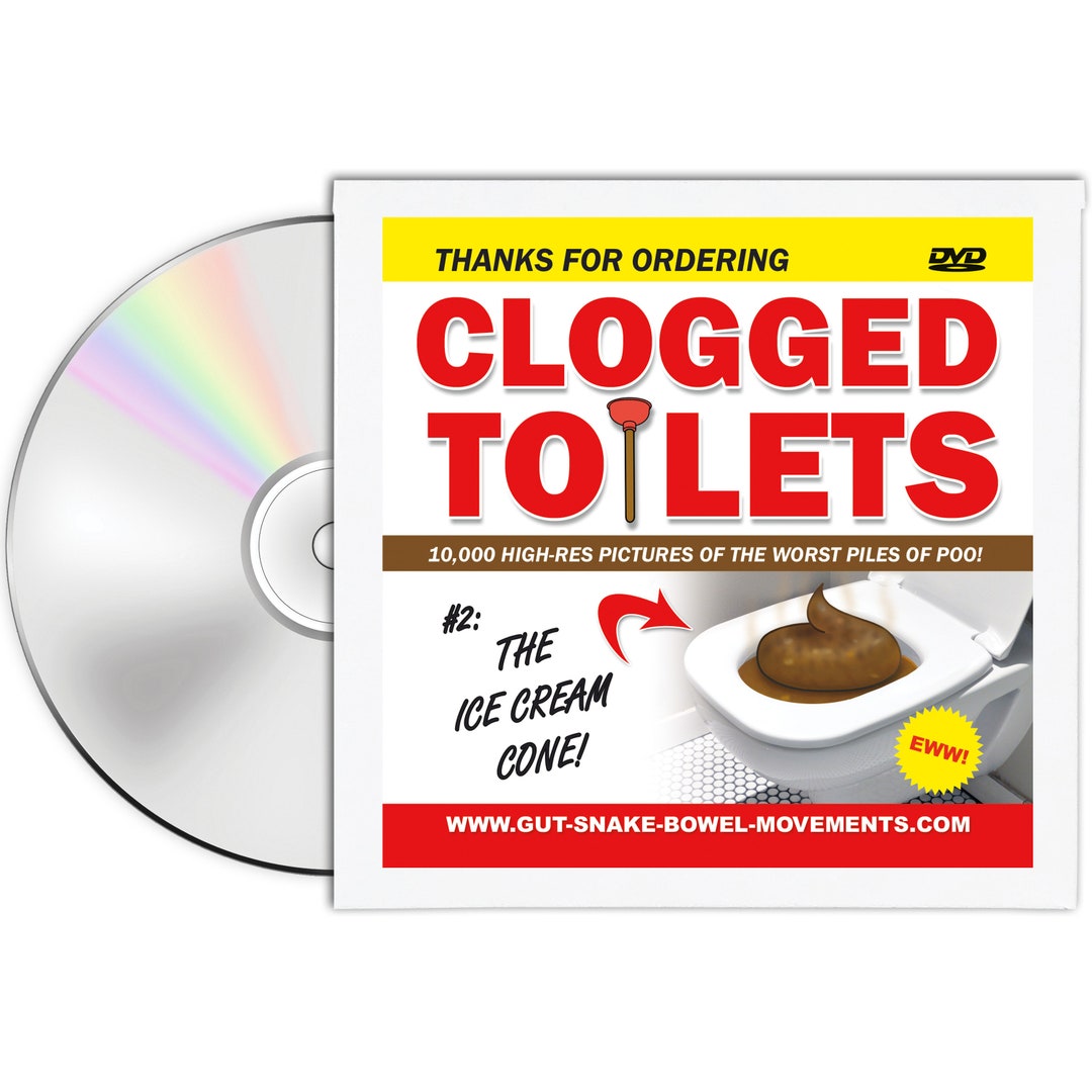 Clogged Toilets Prank Fake DVD Gag Gift Funny Prank Mailer Gets Sent